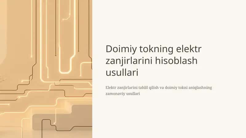 Elektr zanjirlarini hisoblash usullari 1