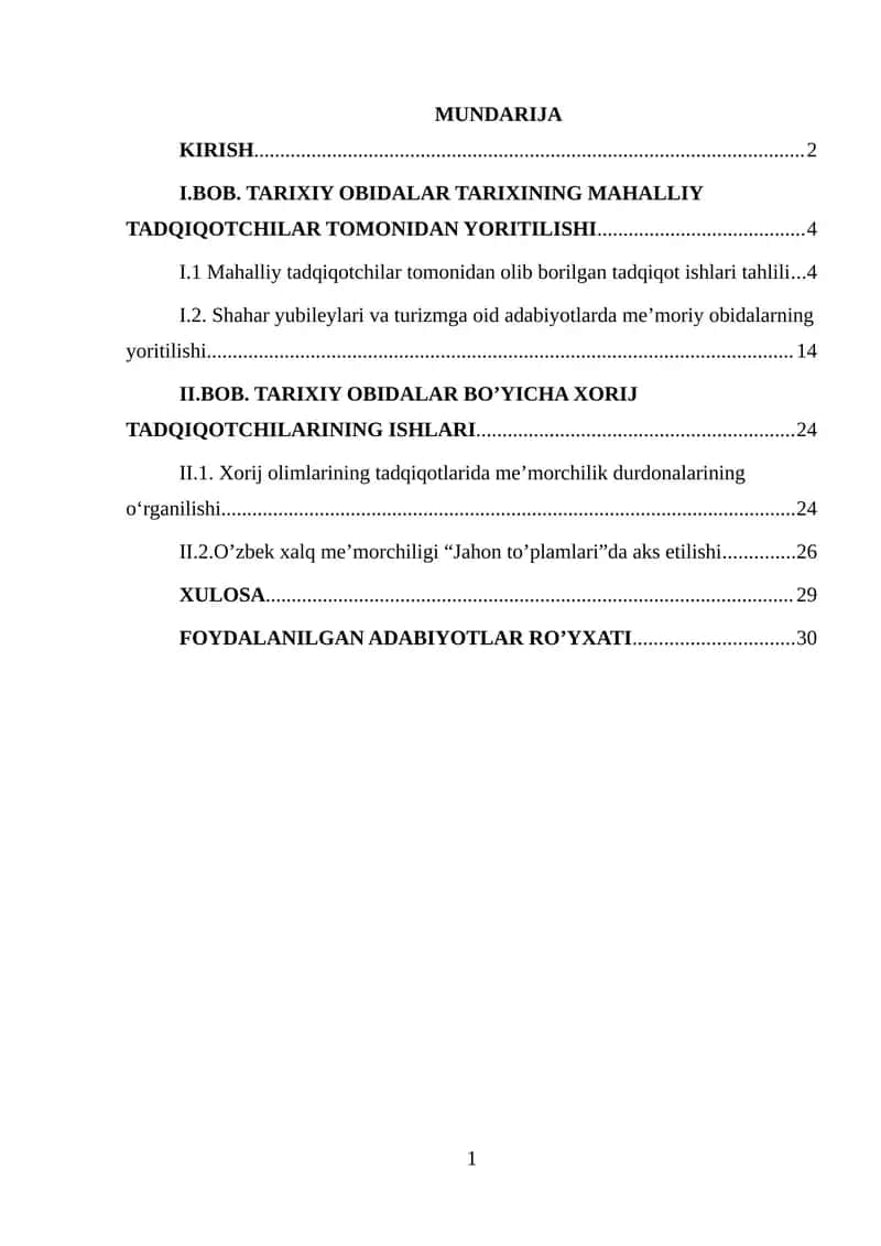 TARIXIY OBIDALAR TARIXINING MAHALLIY TADQIQOTCHILAR TOMONIDAN YORITILISHI 1