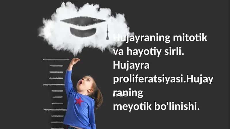 Hujayraning mitotik va hayotiy sirli 1