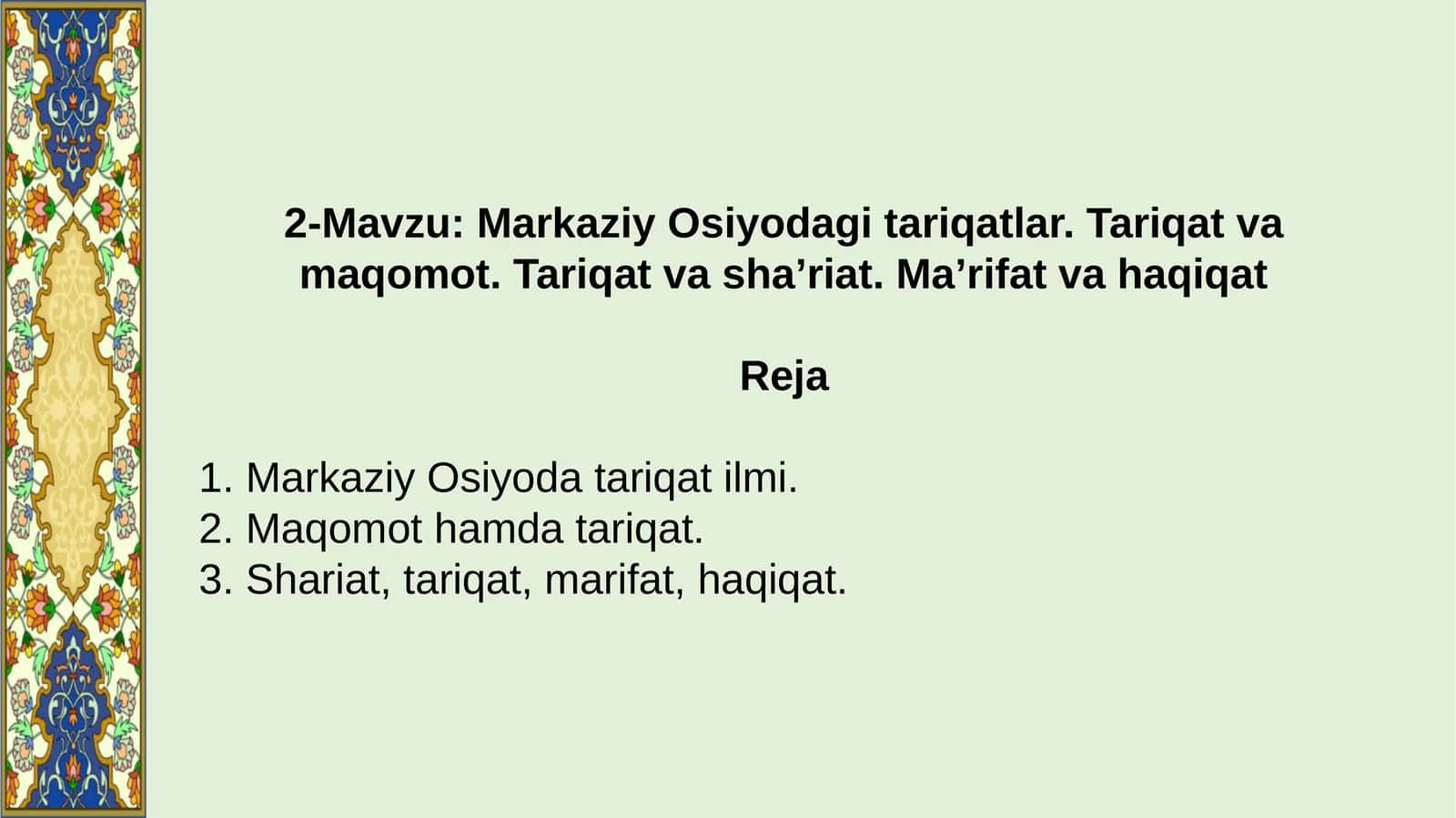 Markaziy Osiyoda Gitariqatlar 1