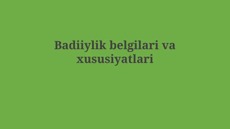 San'atkorlikning asosiy xususiyatlari 1