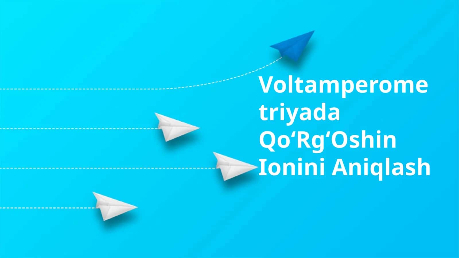 Voltamperometriyada QoʻRgʻOshin Ionini Aniqlash 1