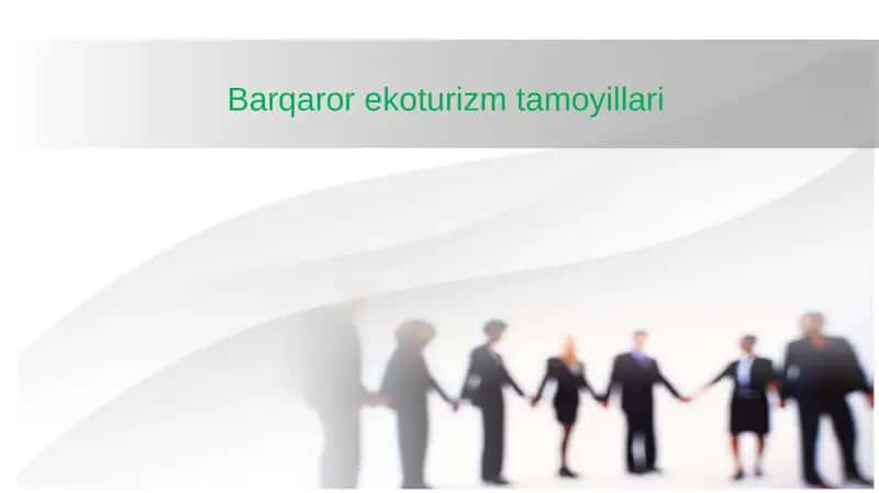 Barqaror ekoturizm tamoyillari 1
