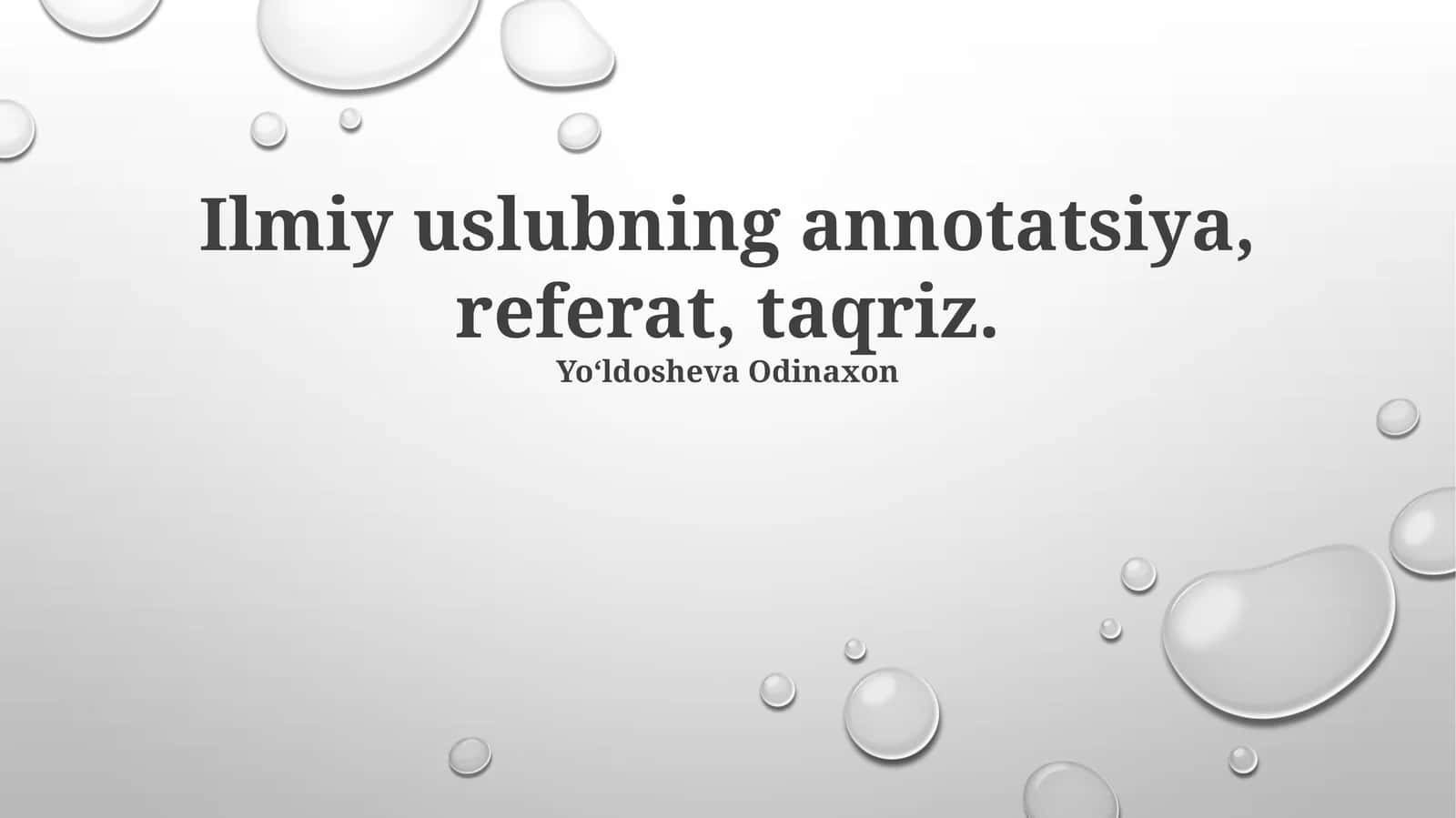 Ilmiy Uslubning Annotatsiyasi 1