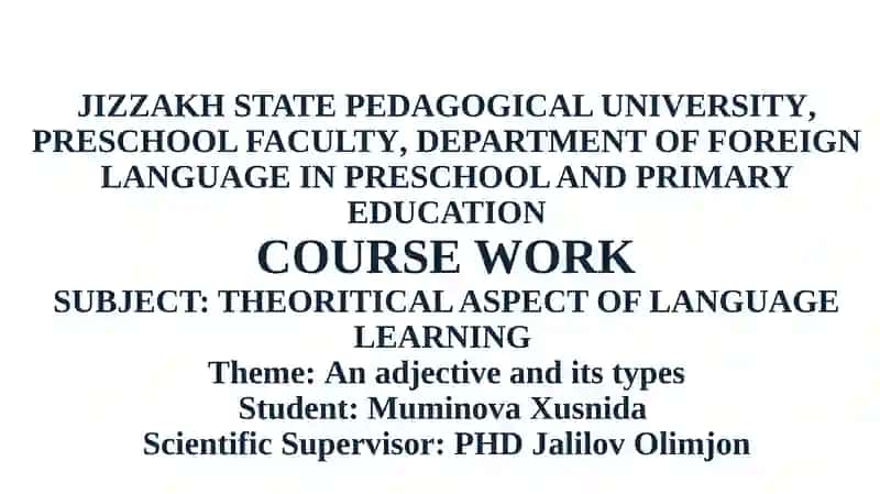 THEORITICAL ASPECT OF LANGUAGE LEARNING