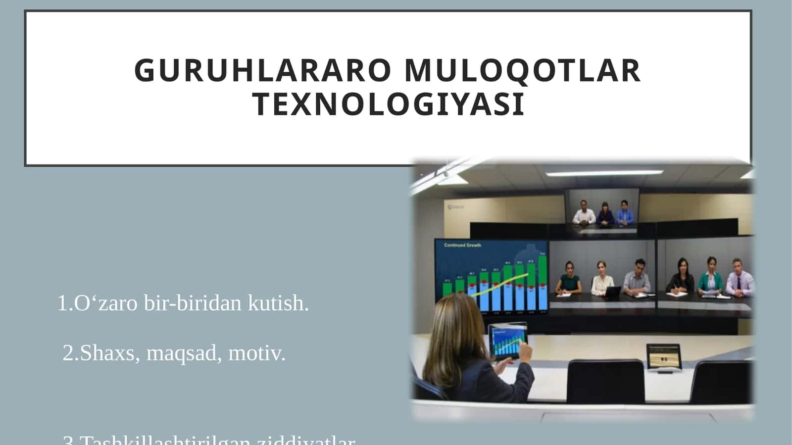 Guruhlararo muloqotlar texnologiyasi 1