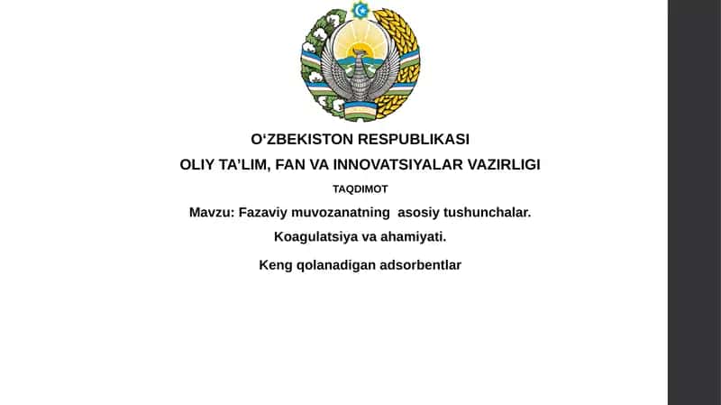 Fazaviy muvozanatning asosiy tushunchalar 1