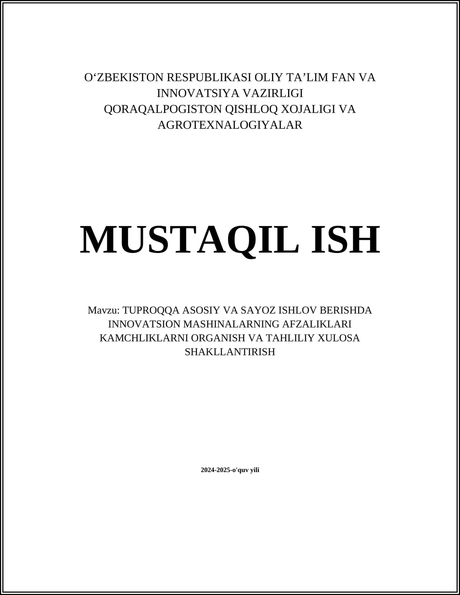 Innovatsion mashinalarning ishlash tamoyillari 1