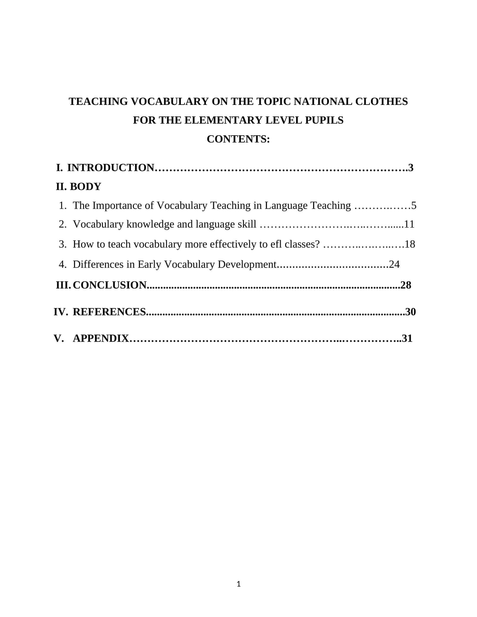 TEACHING VOCABULARY ON THE TOPIC NATIONAL CLOTHES FOR THE ELEMENTARY LEVEL PUPILS 1
