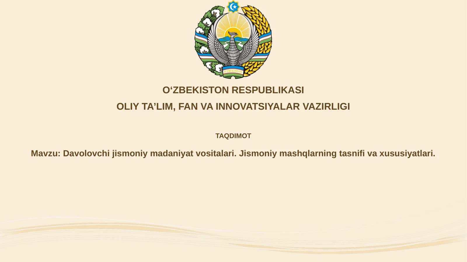 Davolovchi jismoniy madaniyat vositalari 1