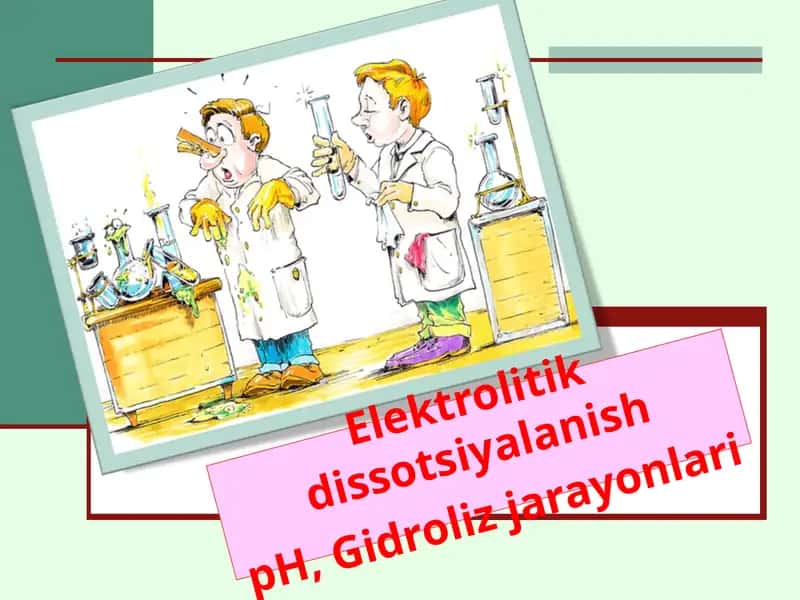 Elektrolitik dissotsiyalanish 1