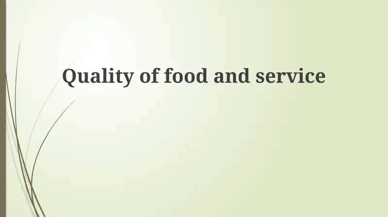 Delivering Exceptional Food and Service Quality 1