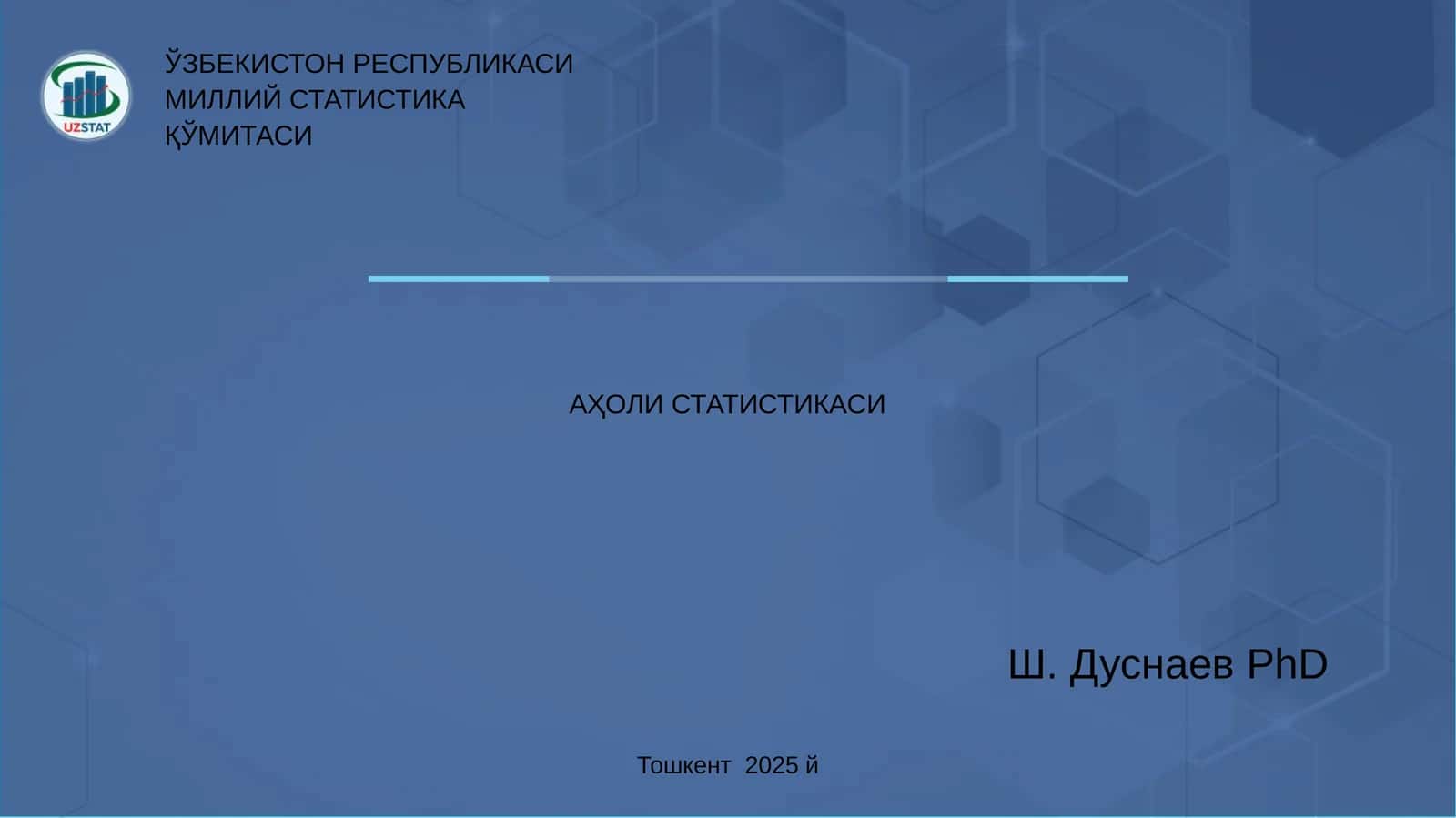 АҲОЛИ СТАТИСТИКАСИ 1