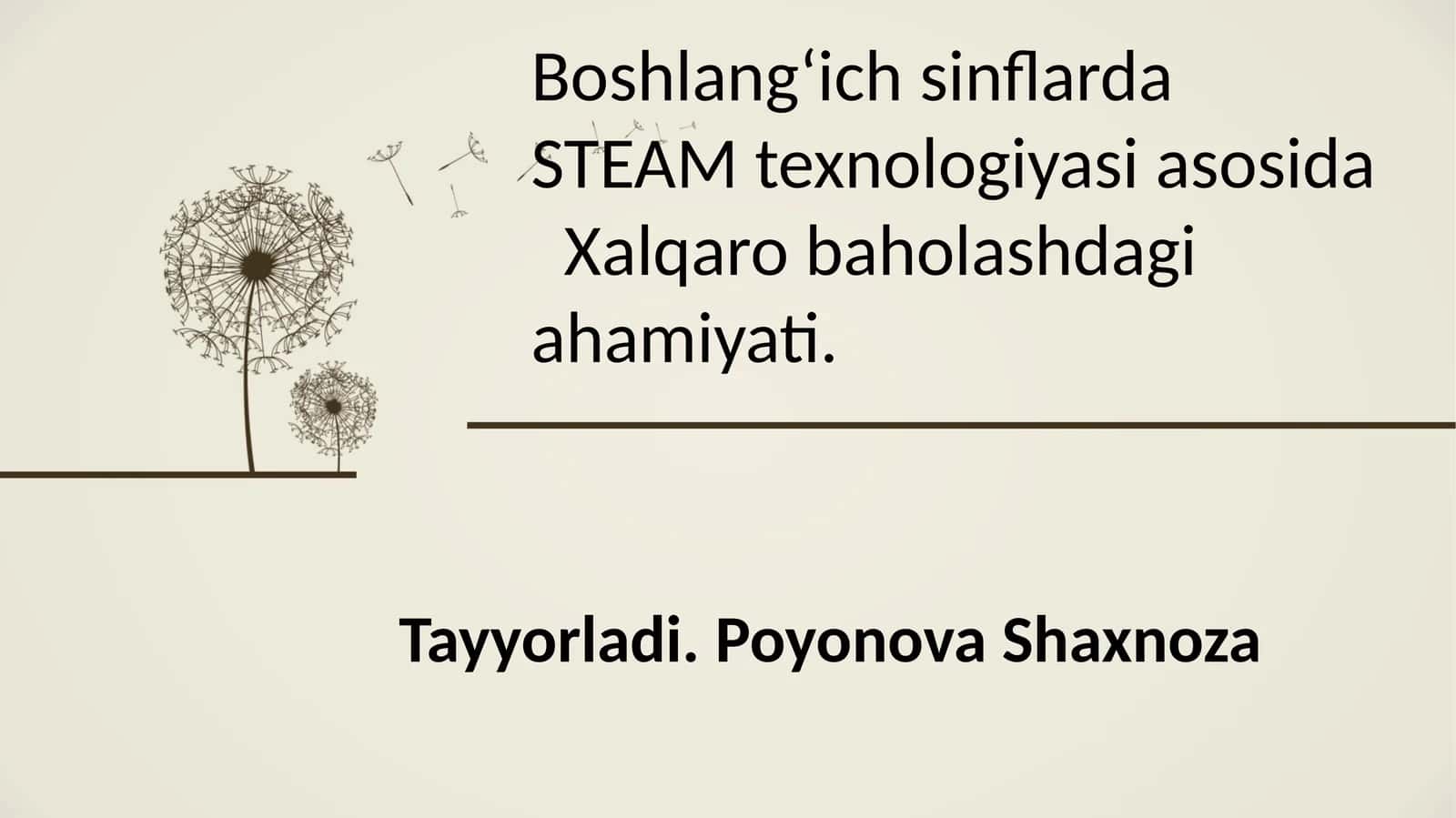 STEAM ta'lim metodologiyasi 1