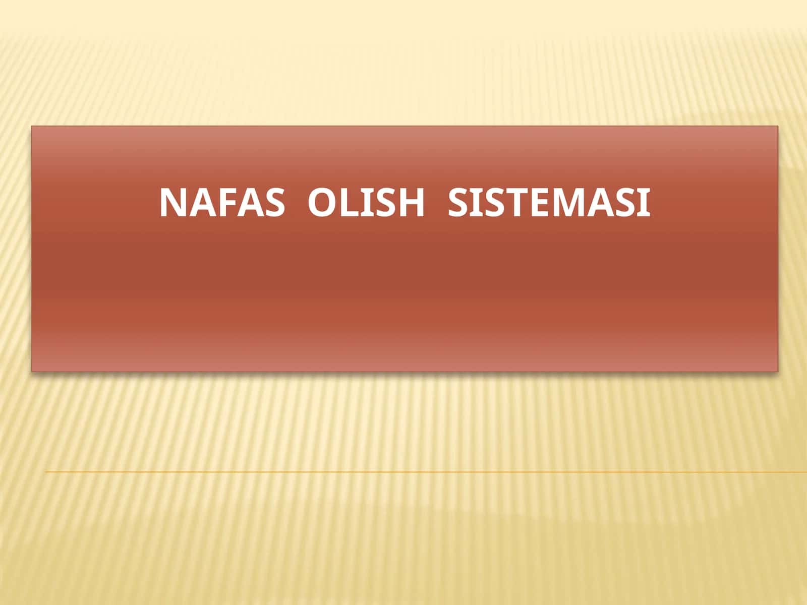 Nafas olish sistemasi 1