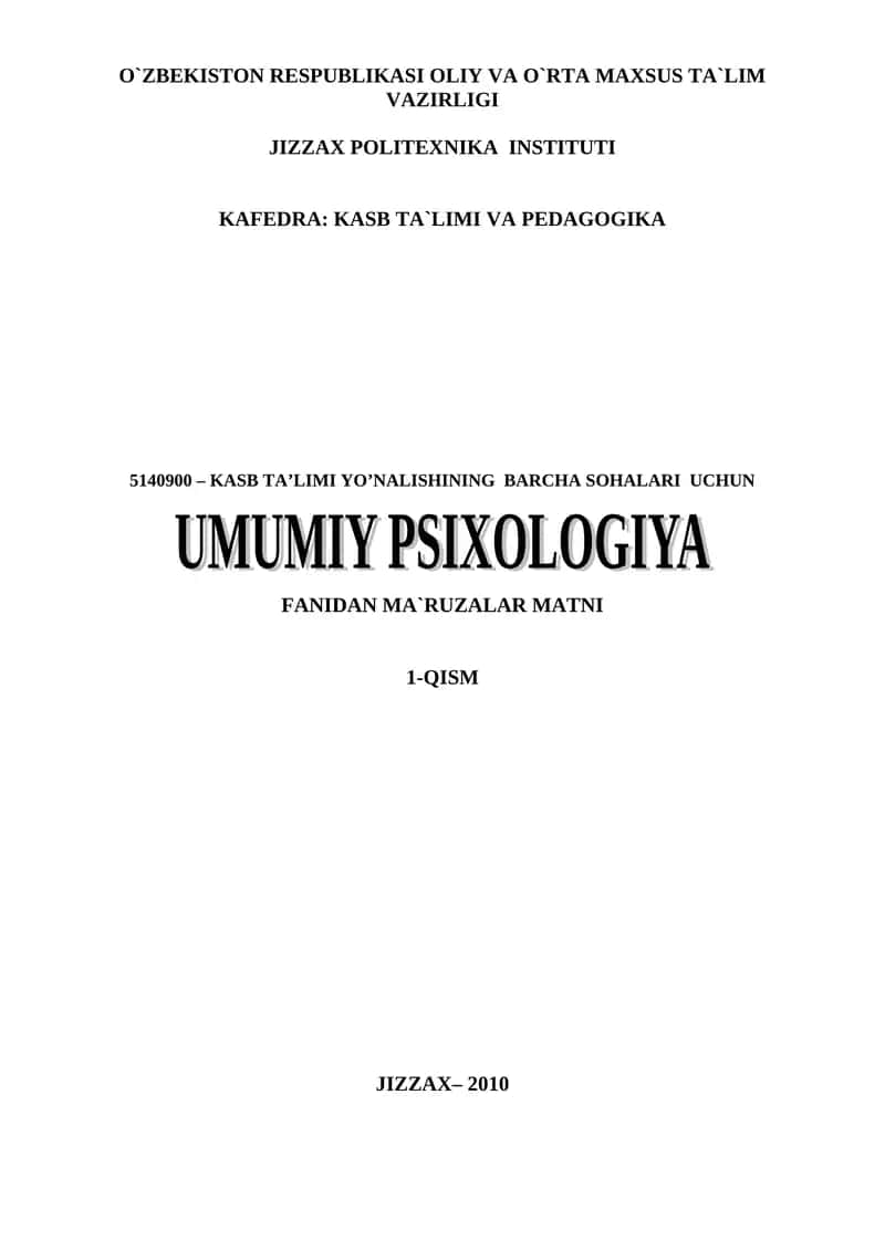 Psixologiya haqida tushuncha 1