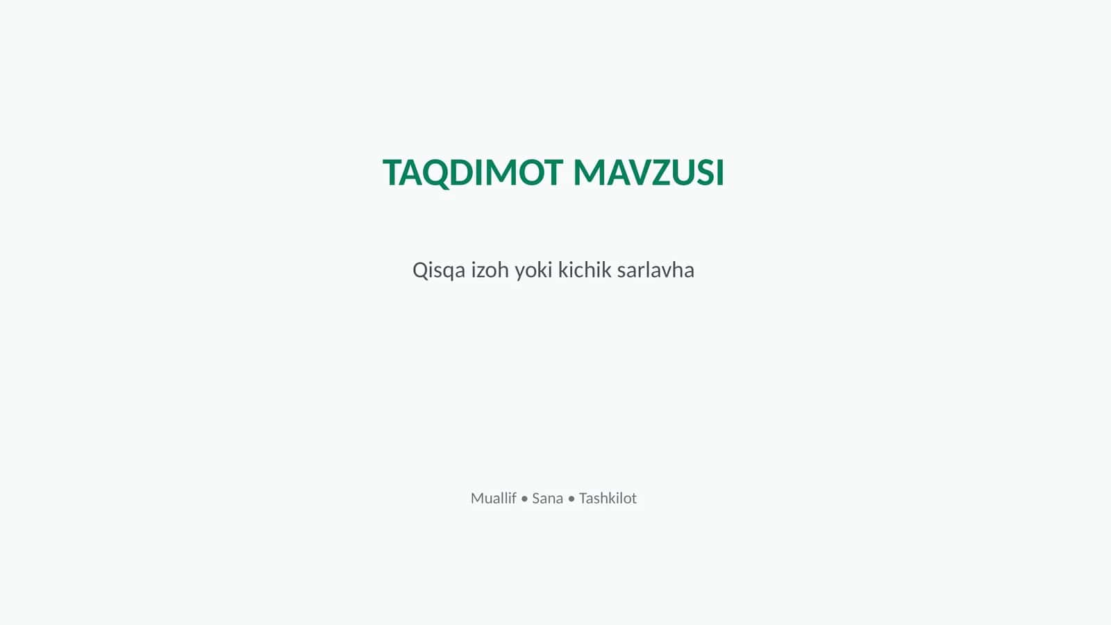 TAQDIMOT MAVZUSI 1
