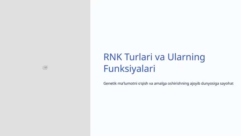 RNK Turlari va Ularning Funksiyalari 1