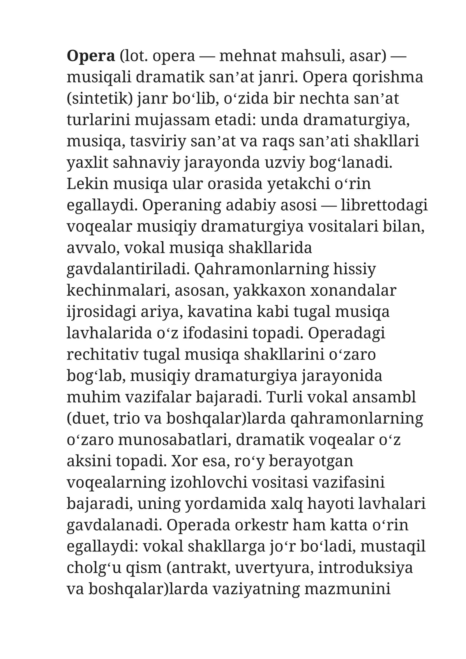 Opera 1