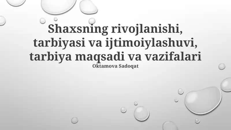 Ta'limning maqsad va vazifalari 1