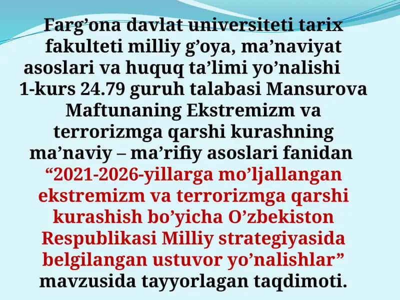 "O'zbekiston Respublikasi Milliy strategiyasi" 1