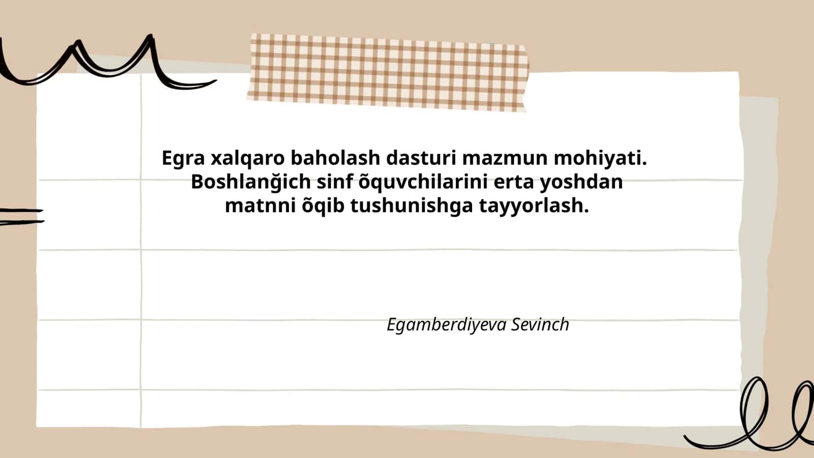 Egra xalqaro baholash dasturi 1