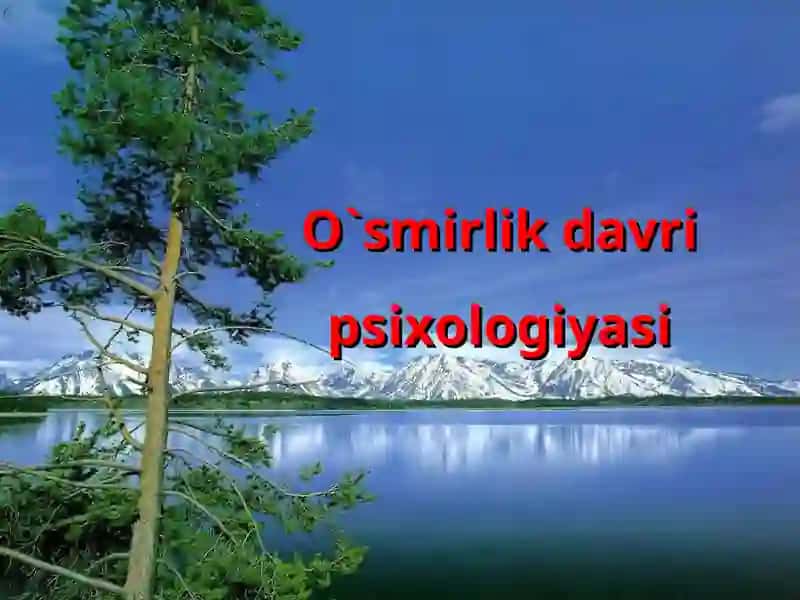 O`smirlik davri psixologiyasi