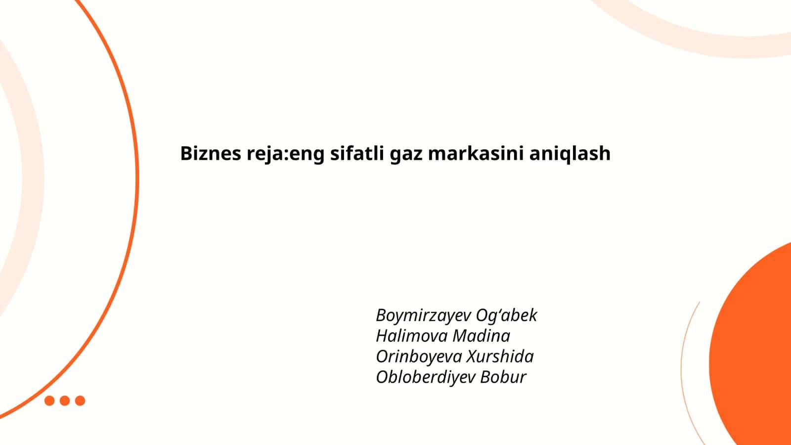 Eng sifatli gaz markasini aniqlash 1