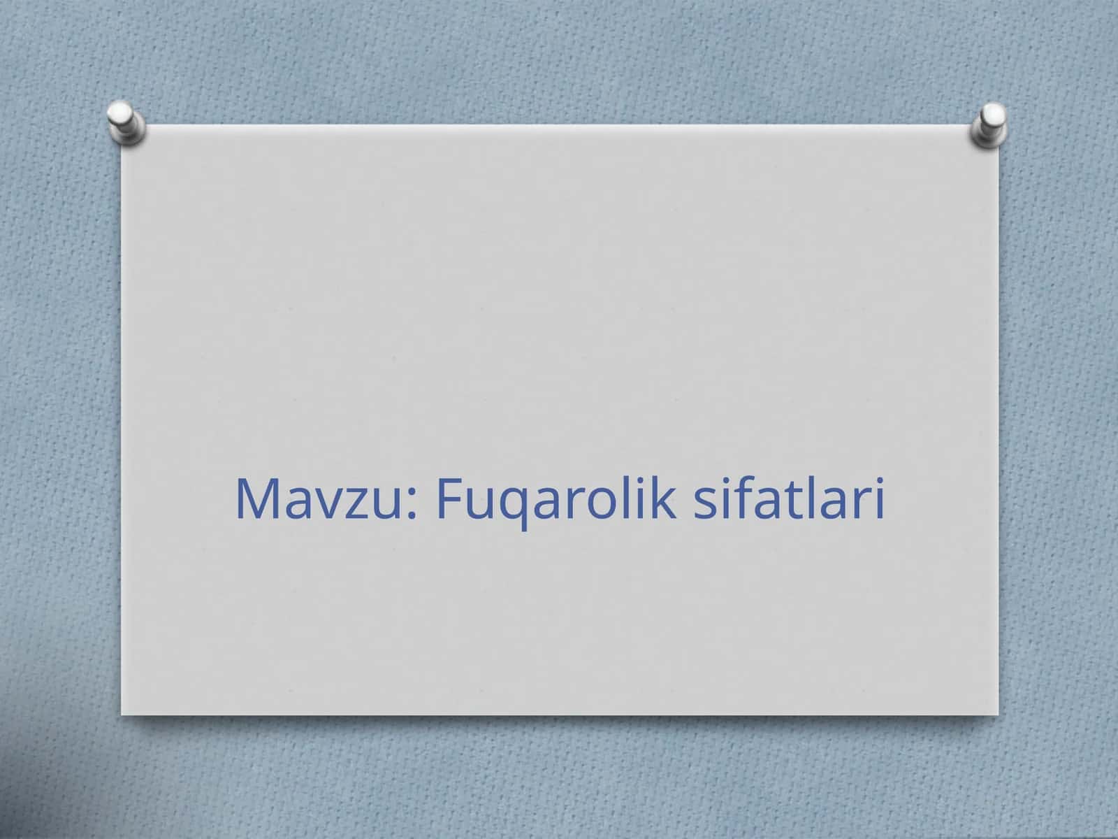 Fuqarolik sifatlari 1