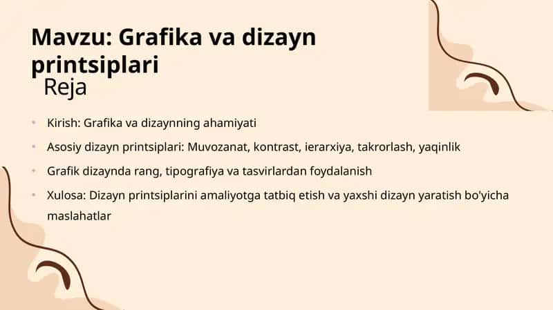 Grafika va dizayn printsiplari 1