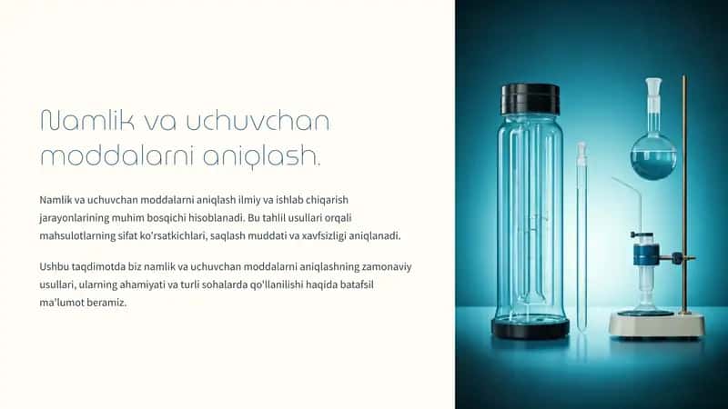 Namlik va uchuvchan moddalarni aniqlash 1