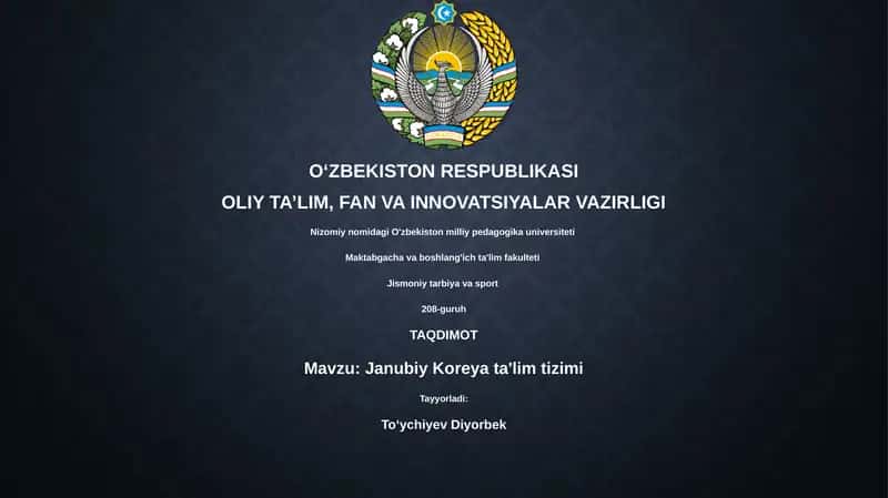 Janubiy Koreya ta'lim tizimi 1