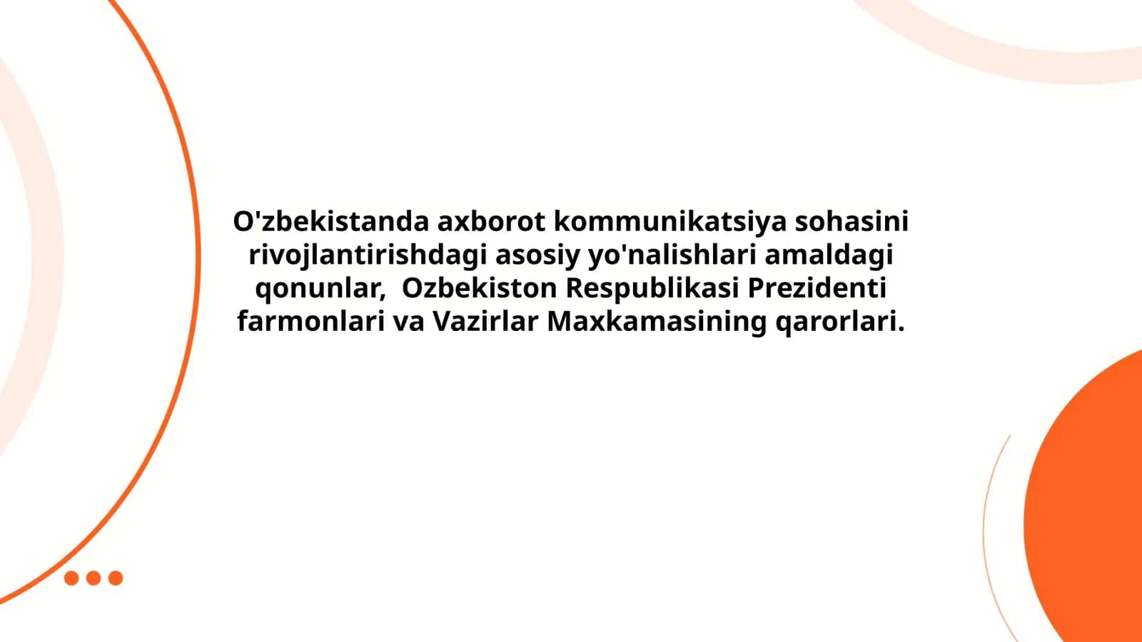 Axborot kommunikatsiya sohasini rivojlantirish 1