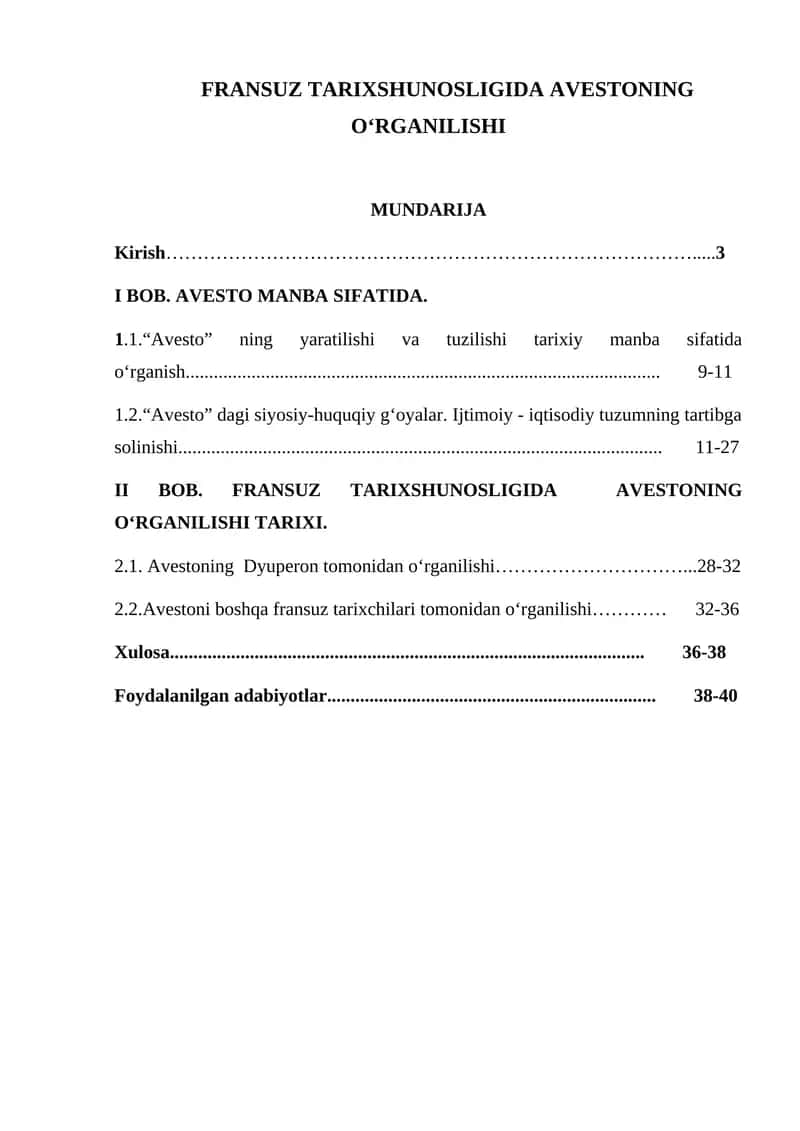 Fransuz tarixshunosligida Avestoning oʻrganilishi 1