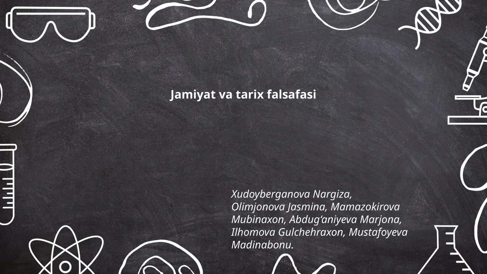 Jamiyat va tarix falsafasi 1
