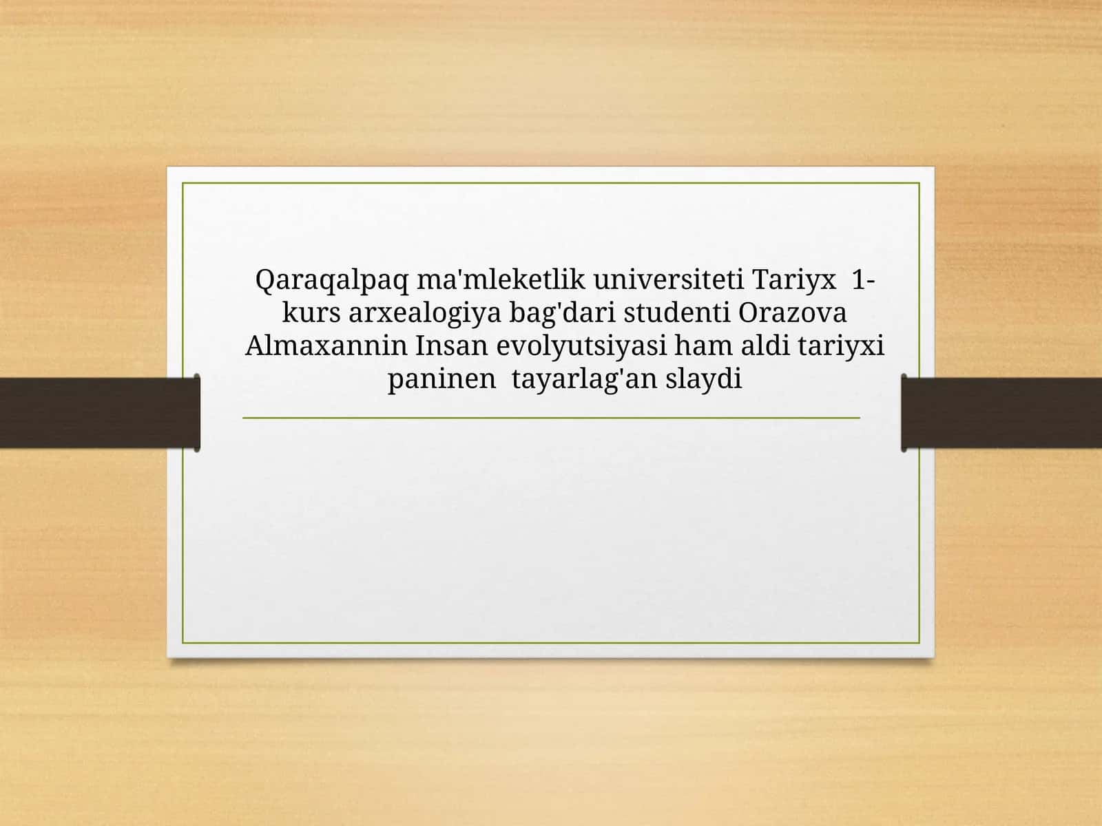 Insan evolyutsiyasi 1