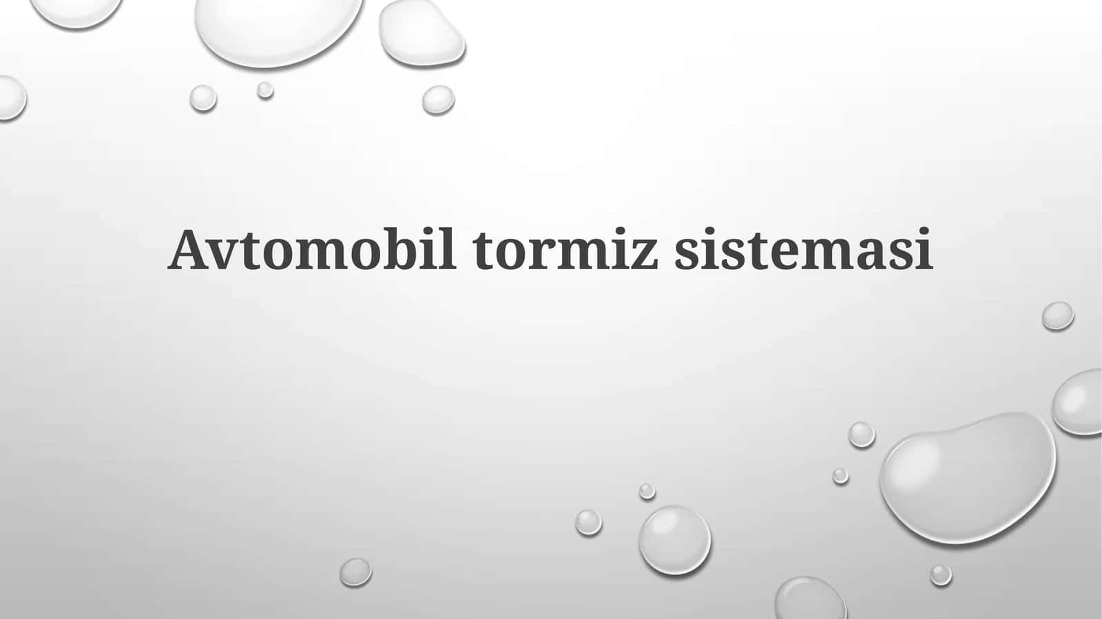 Avtomobiltormizsistemasi 1
