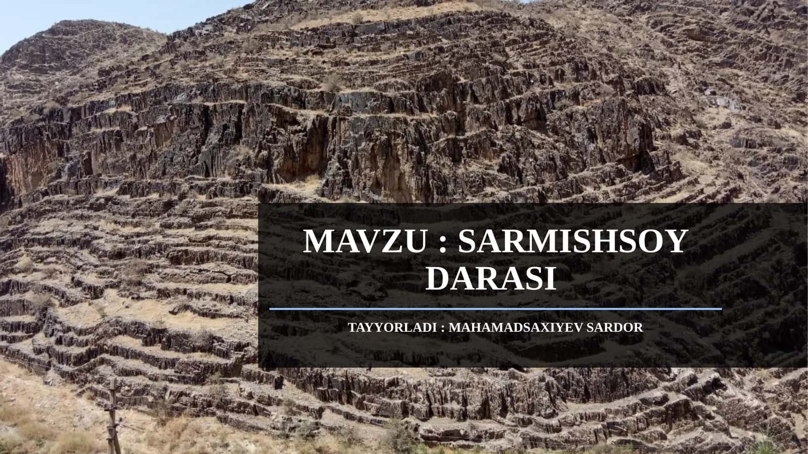 SARMISHSOY DARASI 1
