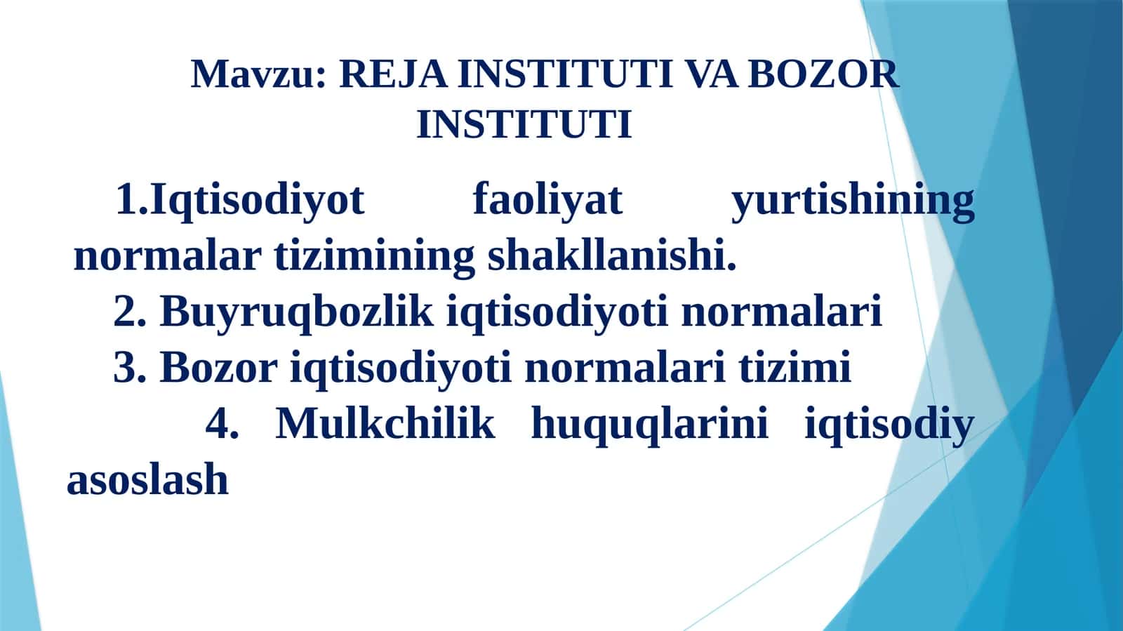 REJAINSTITUTI VA BOZORINSTITUTI 1