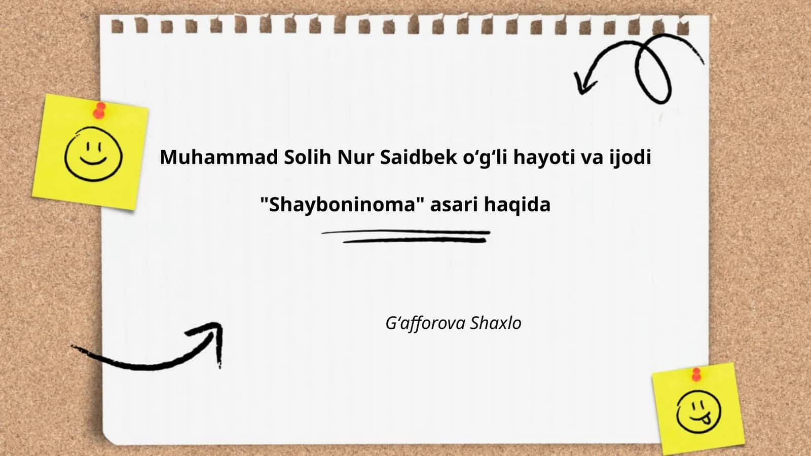 Muhammad Solih Nur Saidbek oʻgʻli hayoti va ijodi 1