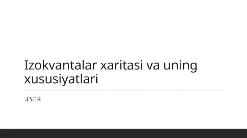 Izokvantalar xaritasi va uning xususiyatlari