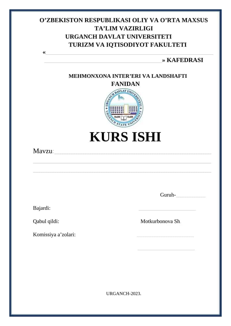 Mehmonxona Inter'er va Landshafti 1