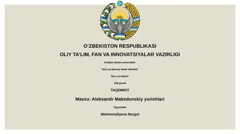 Aleksandr Makedonskiy yurishlari 1