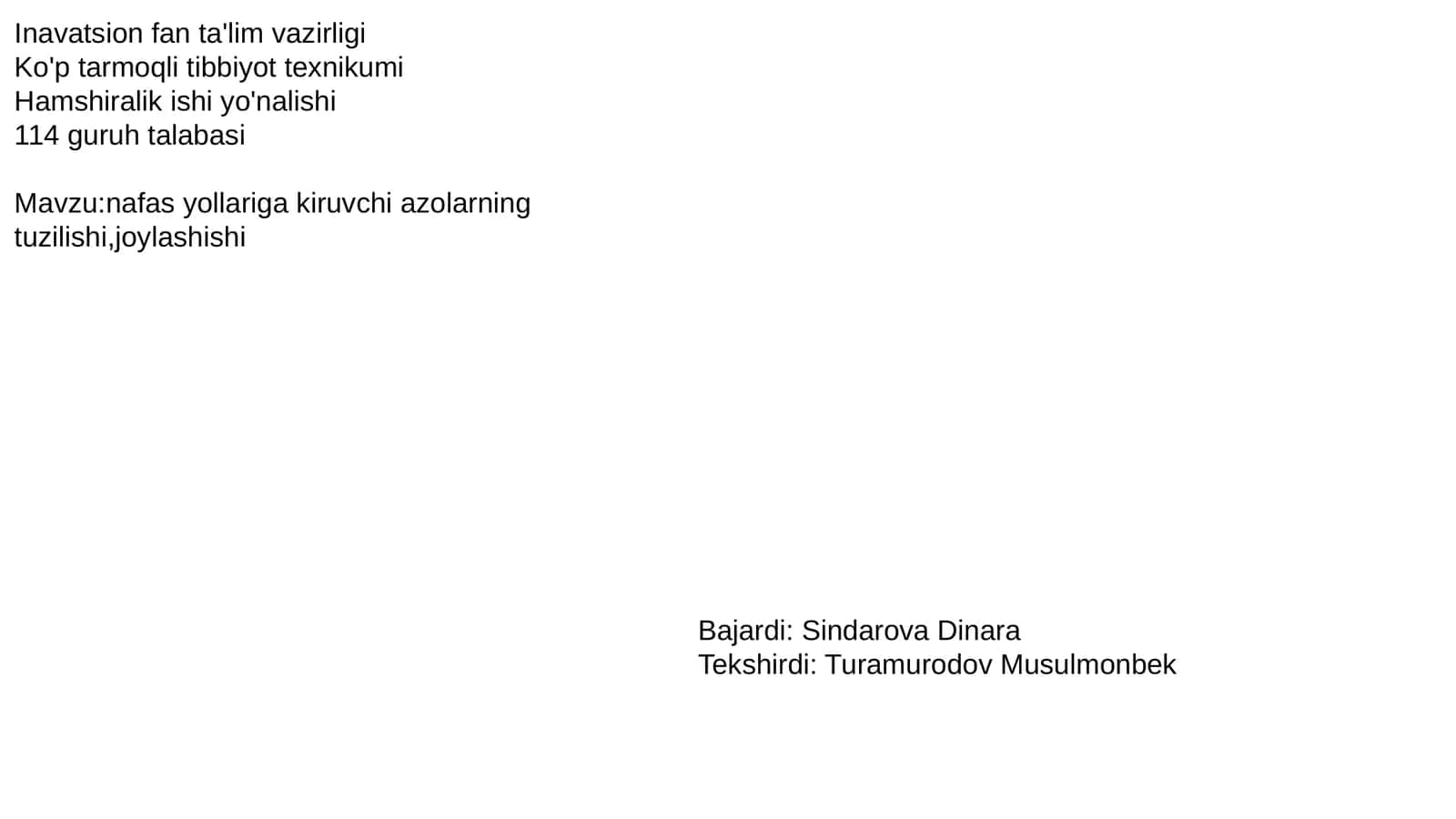 Tibbiyot texnikumi 1