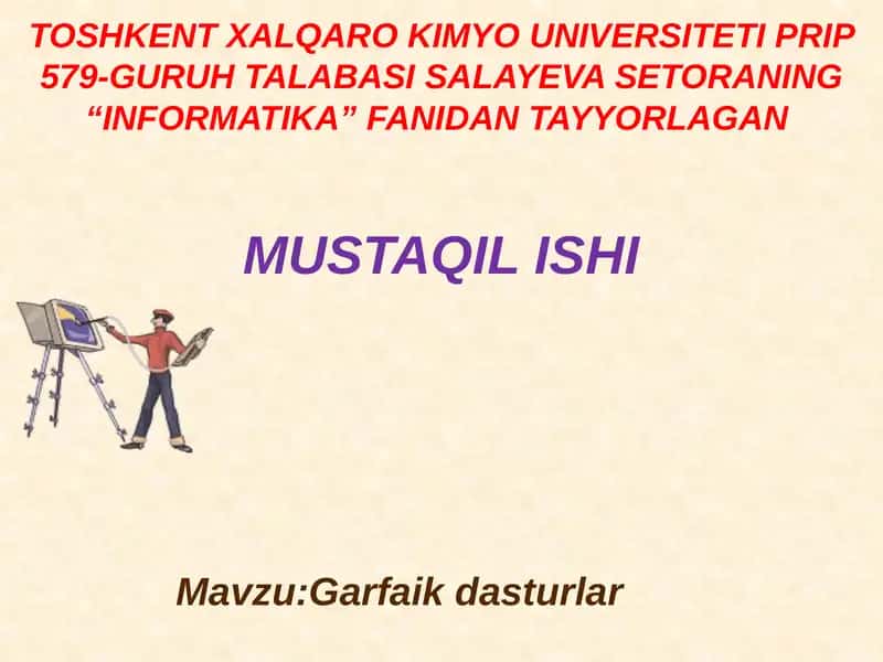 Garfaikdasturlar 1