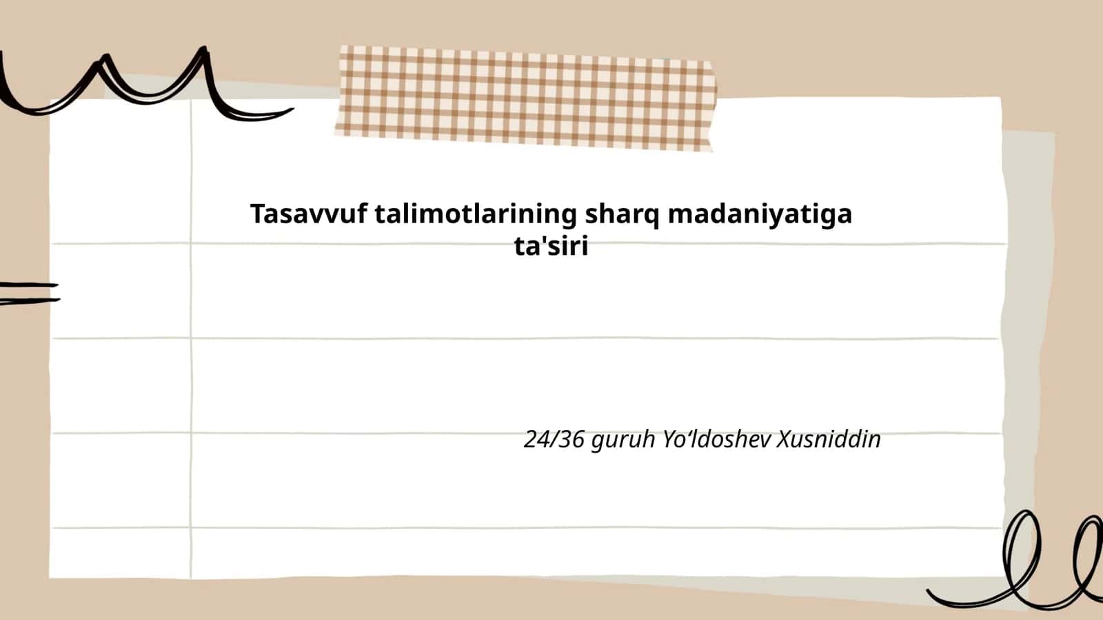 Tasavvuf va Sharq adabiyoti 1