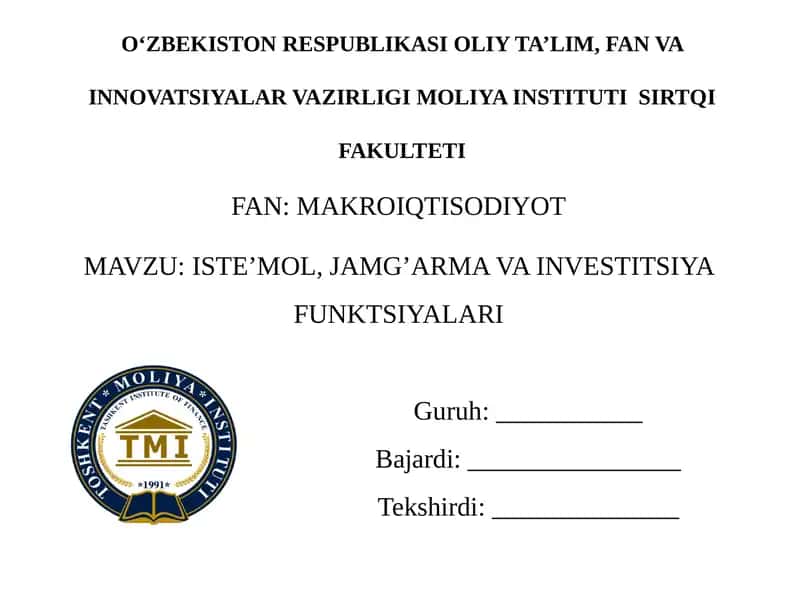 Makroiqtisodiyot 1