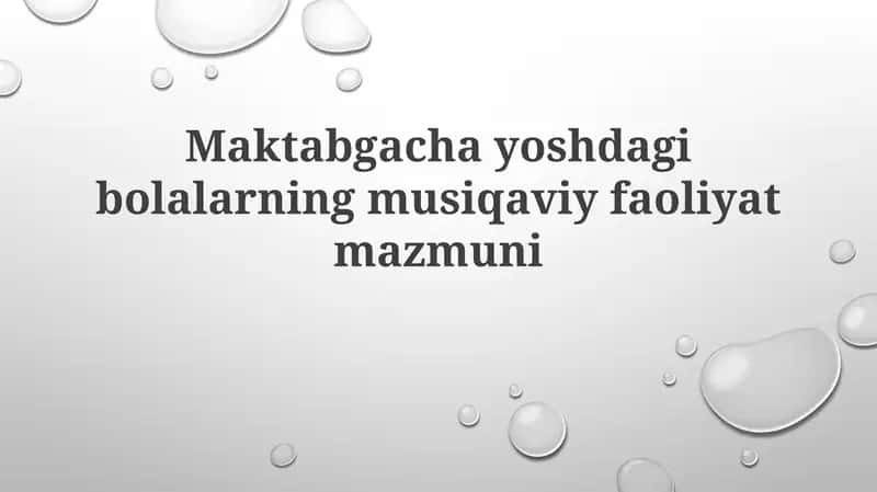 Musiqa va raqs mashg'ulotlari 1