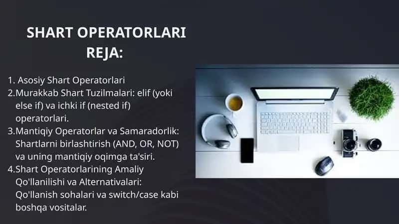 SHART OPERATORLARI 1