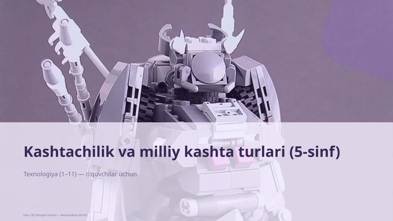 Kashtachilik va milliy kashta turlari (5-sinf) 1